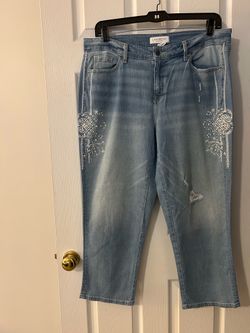 Denim Embellished Crops