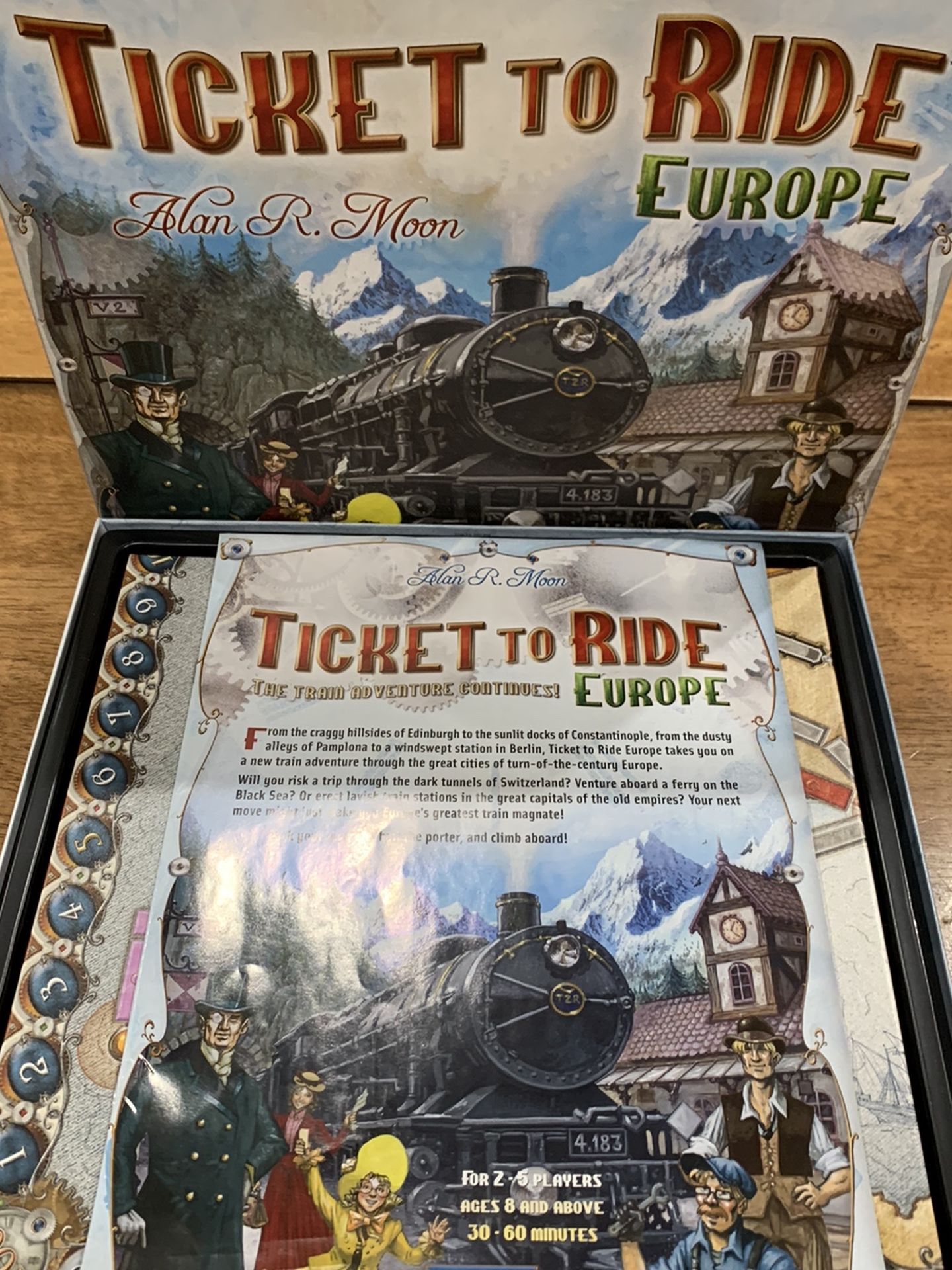 Ticket To Ride Europe Board Game By Days of Wonder Complete