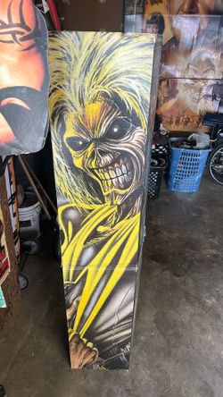 Iron Maiden Remasters tower style promotional standee