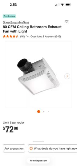 Bathroom exhaust fan