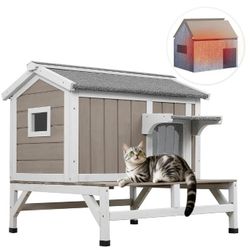 PetsCosset Insulated Cat House with Raised Base