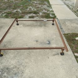 Twin/ Full Bed Frame with Wheels.