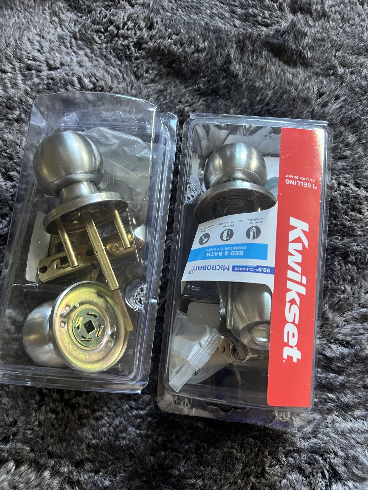 2 Sets Door Knob With Key Open Box