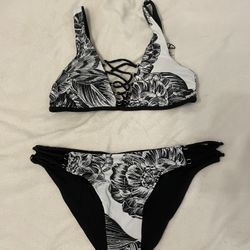 Tini Bikini Black And White Bikini