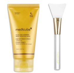 K-Beauty Glow Duo MEDICUBE Kojic Acid Turmeric Night Wrapping Mask & Jelly Brush
