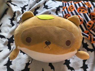 Yamani Mocchiizoo Brown Raccoon Marshmallow Plush toy