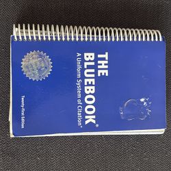 The BlueBook- Law School Book