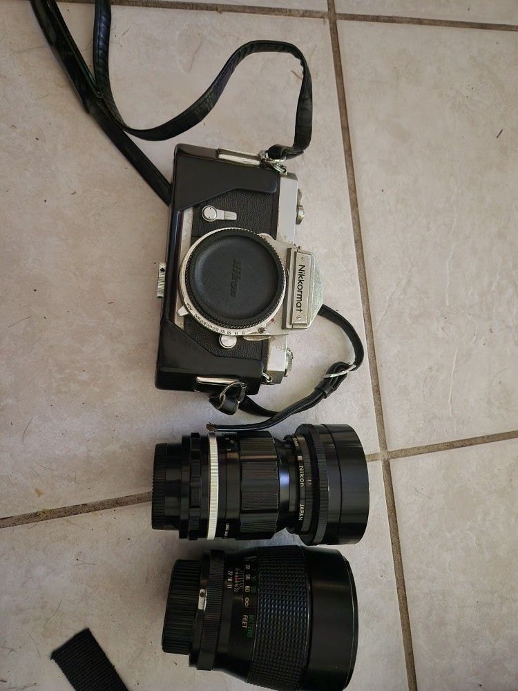 Nikkormat Camera And Lenses