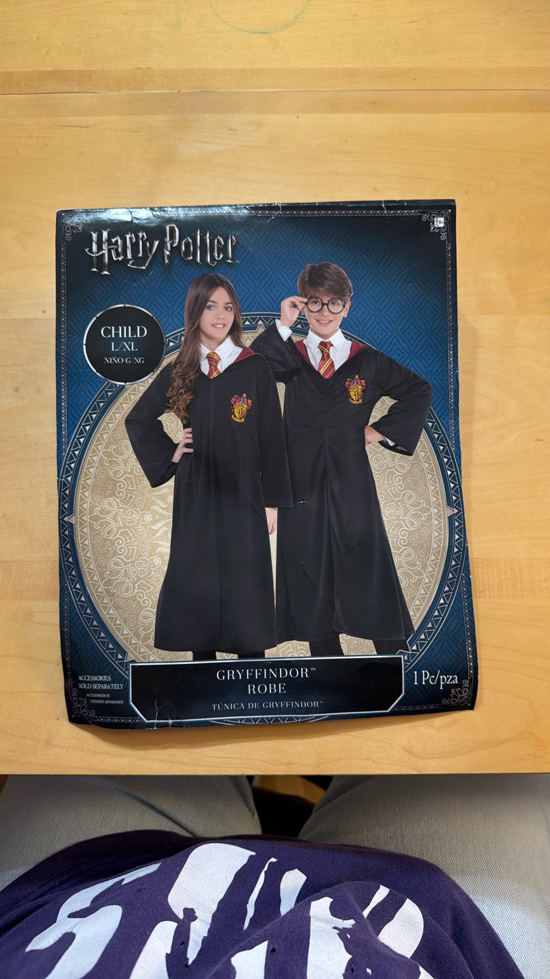 Harry Potter Gryffindor Robe With Added Accessories.(glasses & tie)