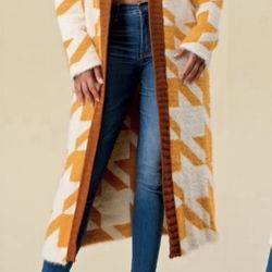 Cardigan Brown Yellow 