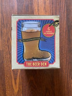 6 Boot Shot Glasses Home Essentials The Beer Den Set