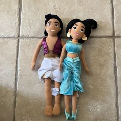 Disney Aladdin and Jasmine plush 