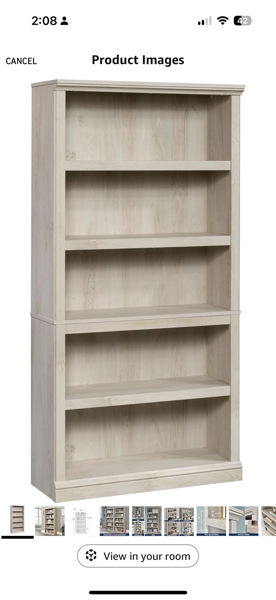 Bookshelf Bookcase Wooden 5 Tier