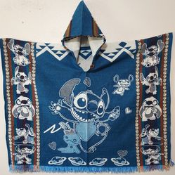 Stitch Hooded Poncho 