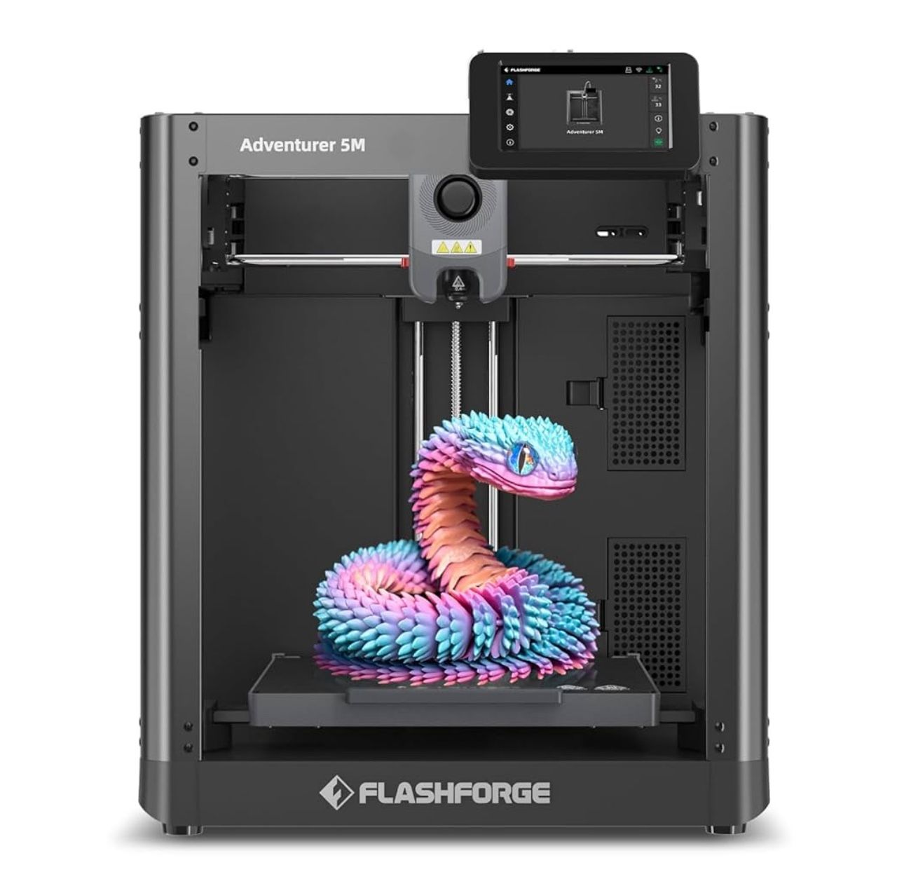 FLASHFORGE Adventurer 5M 3D Printer with Fully Auto Leveling, Max 600mm/s High Speed Printing, 280°C Direct Extruder with 3S Detachable Nozzle, Core X