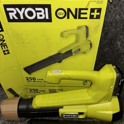 RYOBI ONE+ 18V 90 MPH 250 CFM Cordless Battery Leaf Blower/Sweeper with 2.0 Ah Battery and Charger