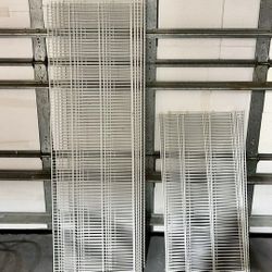 Closet Wire Shelves Size 5 PC 55”x 16” And 5 Pc 34”x 16” All For $60