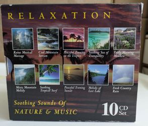 Like New - Relaxation Soothing Sounds of Nature & Music 10 CD Set Platinum Disc Corp