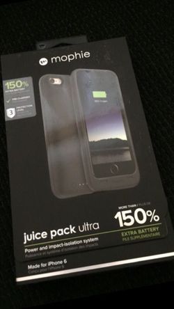 Mophie iPhone 6 extra battery case