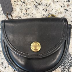 COACH Vintage 9826 Mini Belt Bag black Leather Convertible Crossbody