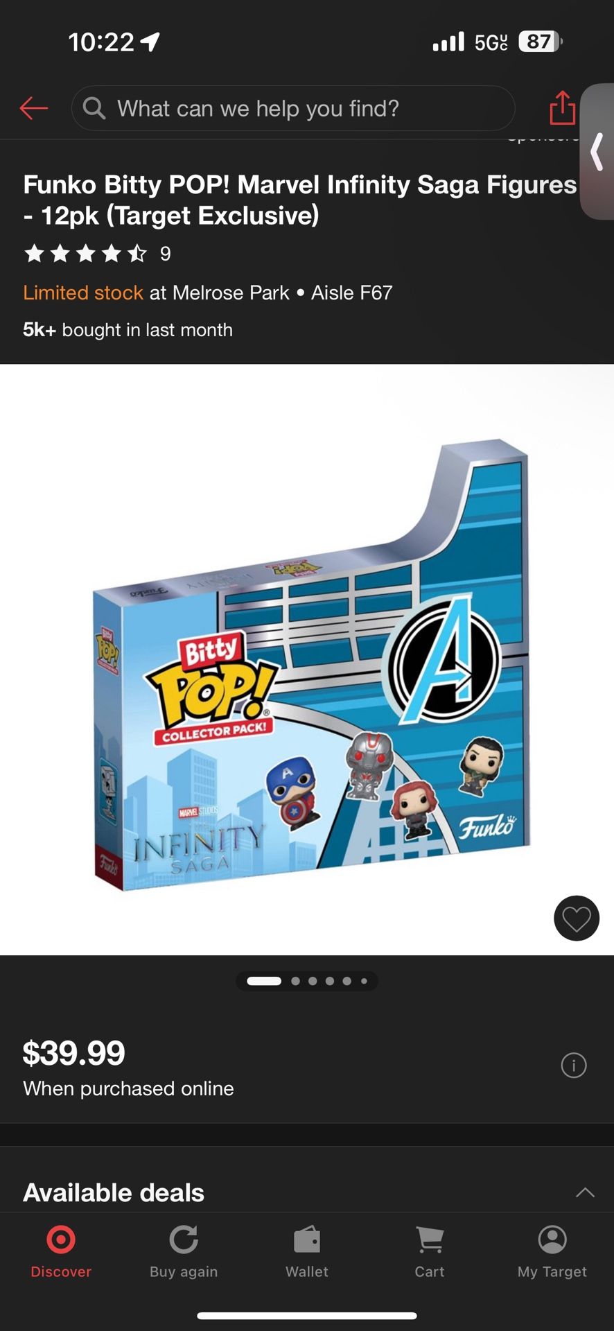 Bitty Pop Marvel 12 Pack Infinity Saga