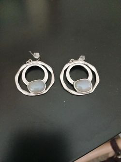 Chico silver tone geometric earrings
