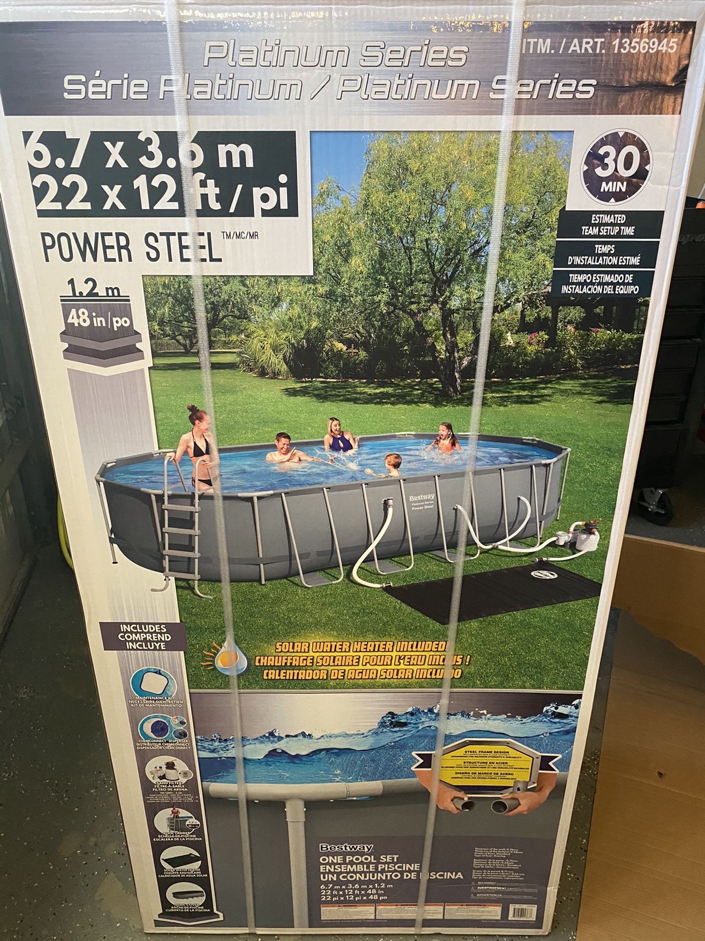 Brand new sealed 22 x 12 48 inches deep pool