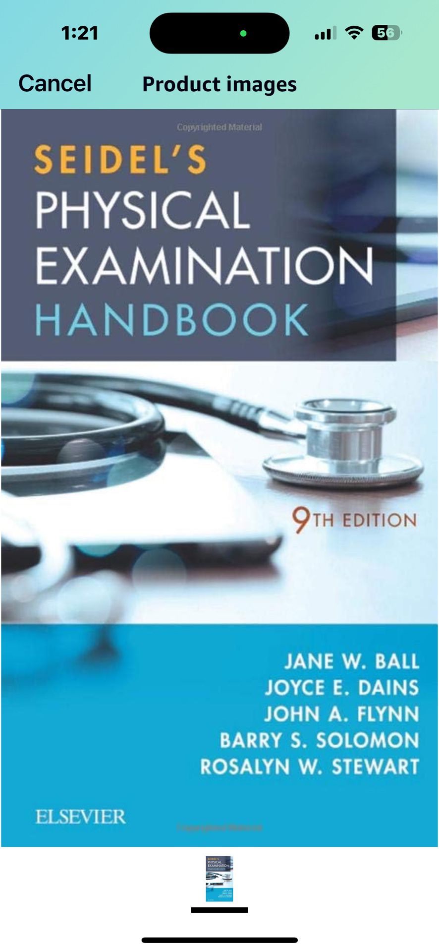 Seidel's Physical Examination Handbook: An Interprofessional Approach (Mosbys Physical Examination Handbook) 9th Edition ISBN-13: 545327, ISBN