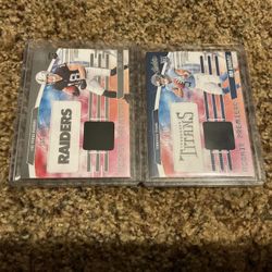 2 Absolute 2025 Rookie Patch SP #/399 Football Cards Jack Bech & Elic Ayomanor Rookies