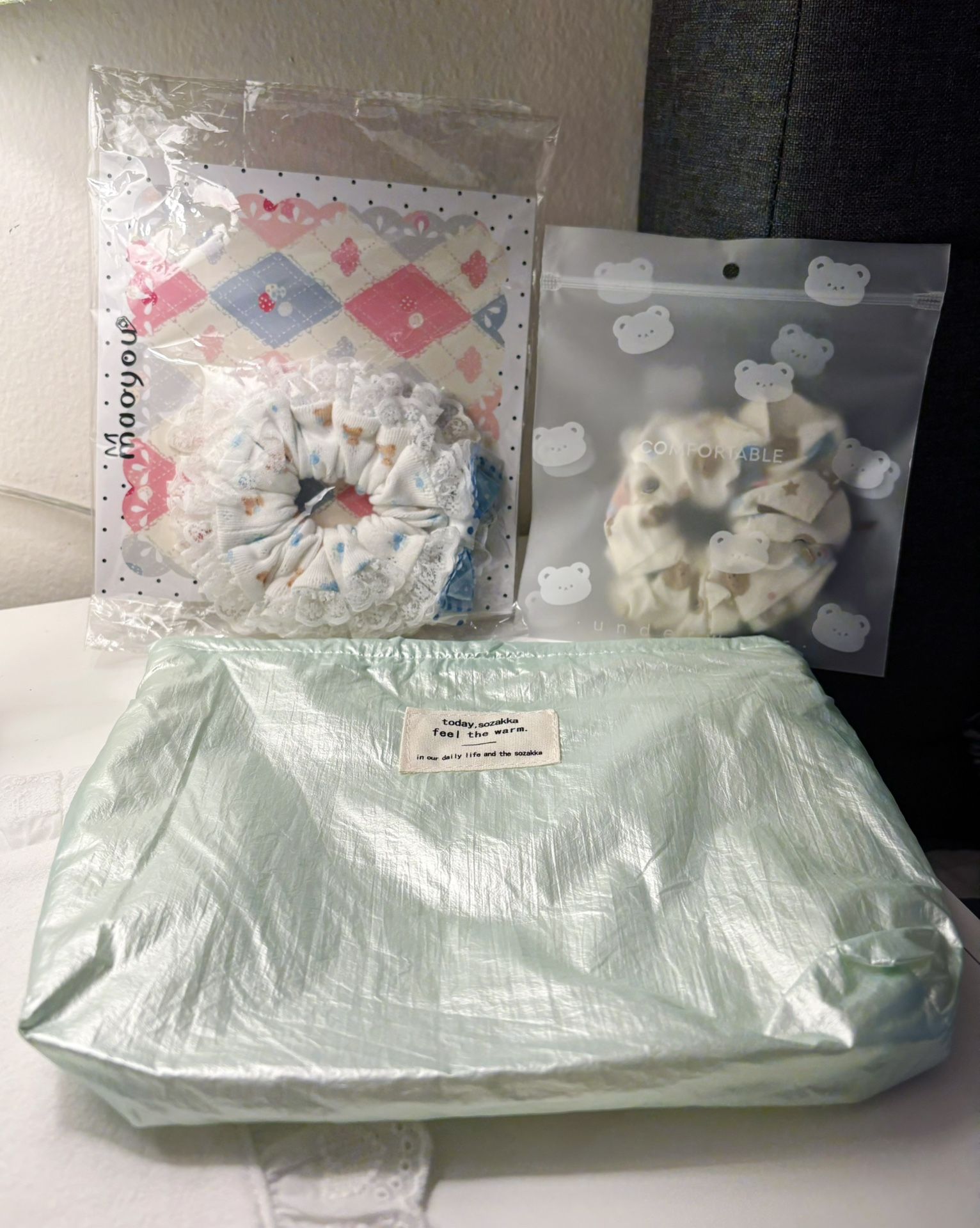 Not too perfect scrunchie/bag bundle