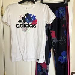 Girl’s Adidas Jogger Size L 14 & T-shirt Size XL Set