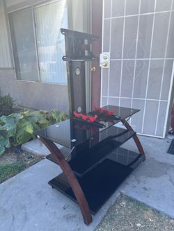 3-Tier Glass TV Stand with Mount