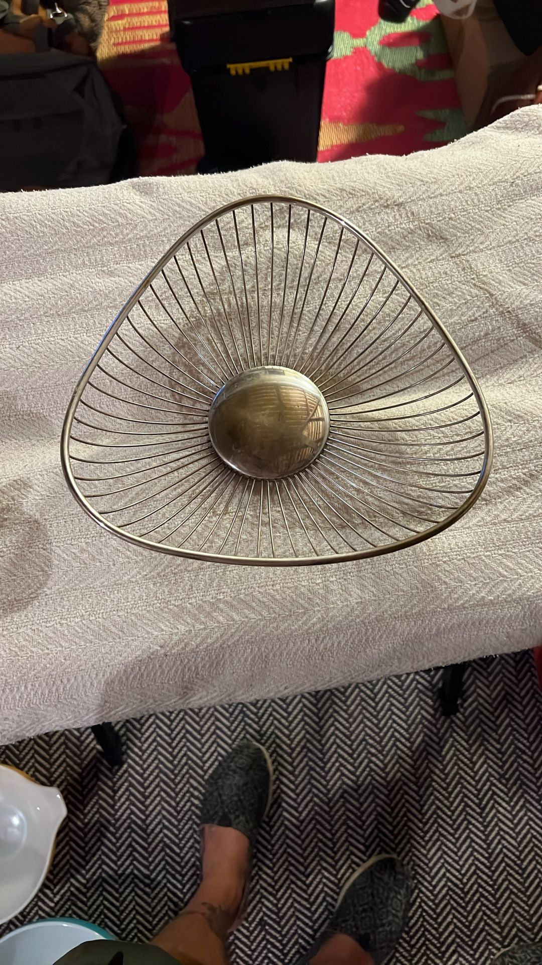 Vintage Sterling SWire Fruit Basket Made In Italy