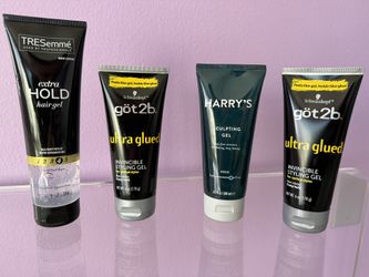 Hair Styling Gel Strong Hold 4Pc - Big Tubes - 9oz/6oz/6.7oz/6oz.