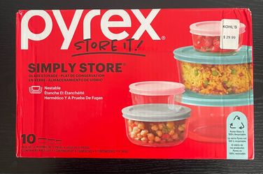Brand New Pyrex 10 piece storage container