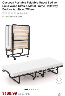Bed with mattress