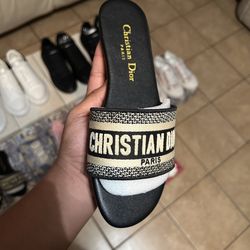 Black dior sandals
