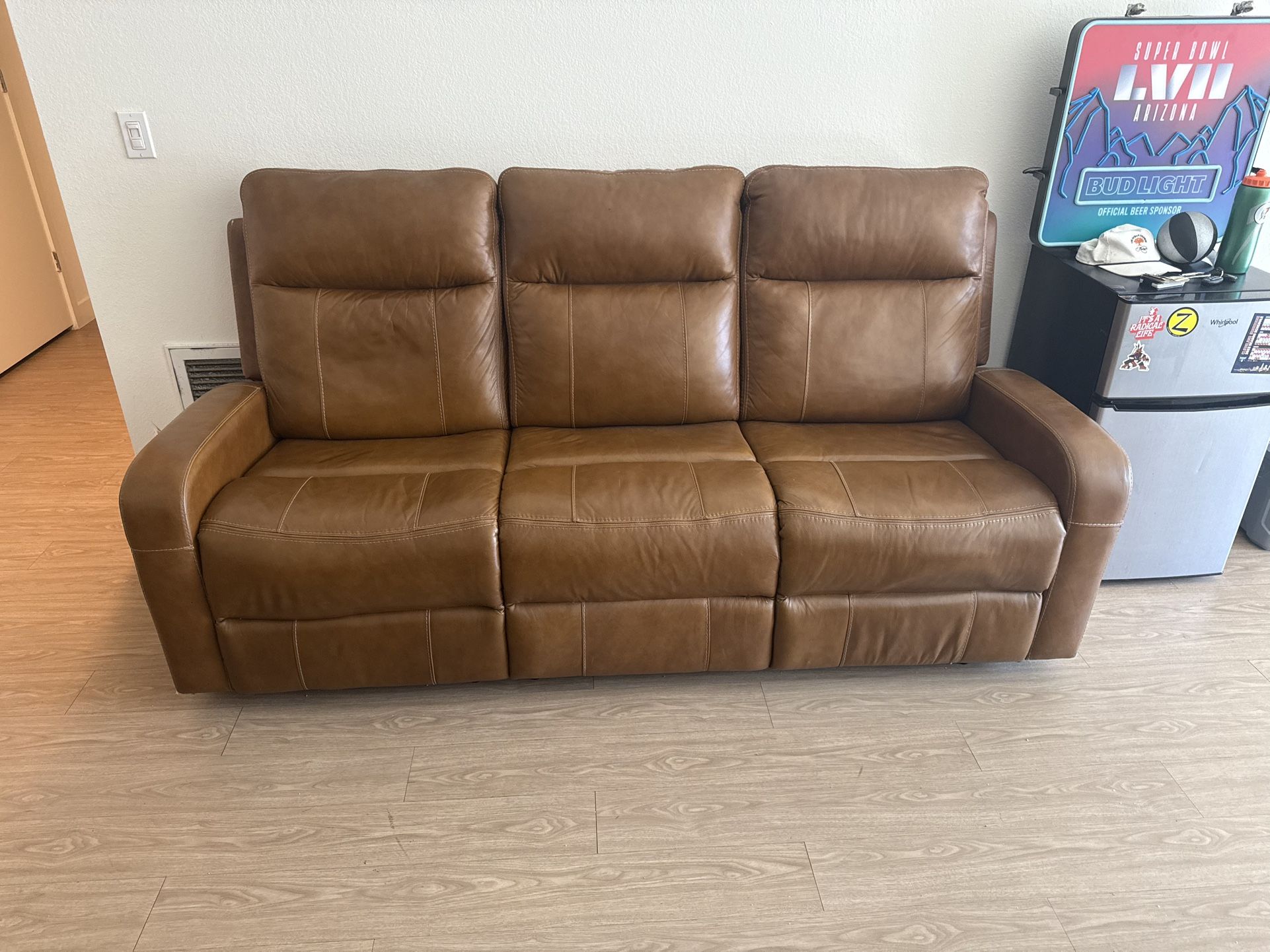 Leather Brown Couch