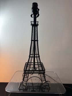 Eiffel Tower Metal Table Lamp Base Paris Decor – 17” Tall