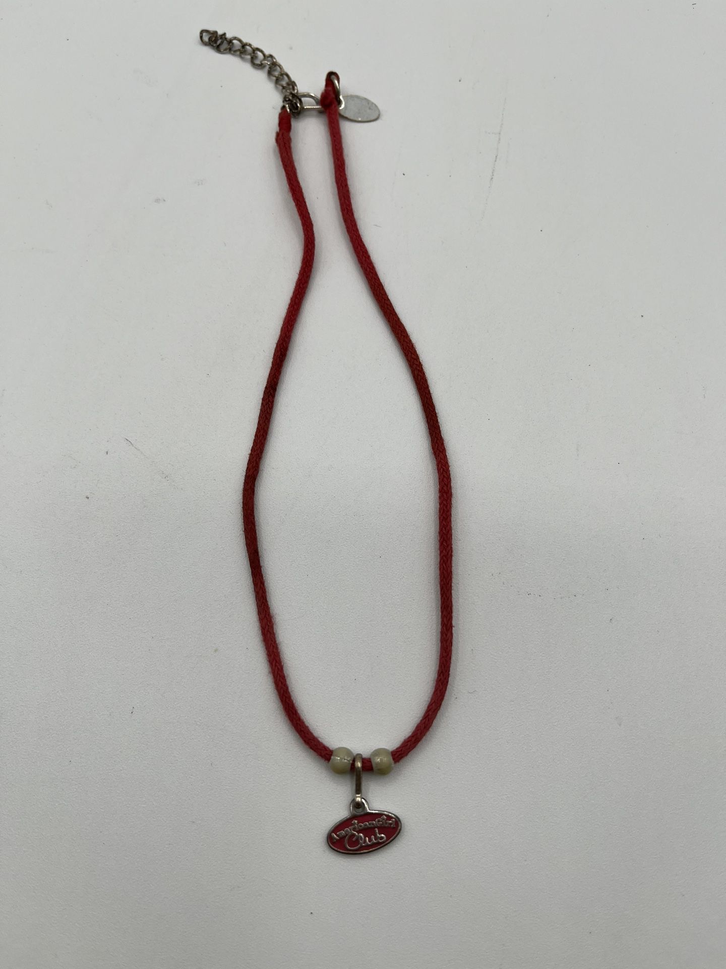 American Girl Club Pendant Red Necklace 