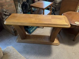 Solid Oak Console Table