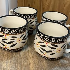 Temp - Tations Old World Black Set Of 4 Mugs