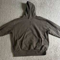 Hollister Men’s Large Hoodie No Drawstrings Brown