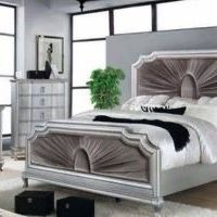 Brand New 4 PC Silver/Warm Grey Bedroom Set