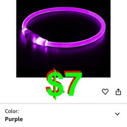 Light up Dog Collar, BSEEN USB Rechargeable Flash Dog Necklace Light, Pet Safety Collar Makes Your Beloved Dogs Be Seen at Night for Small Dog