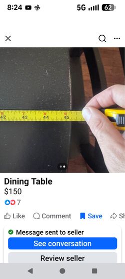 Dining table and 4 chairs