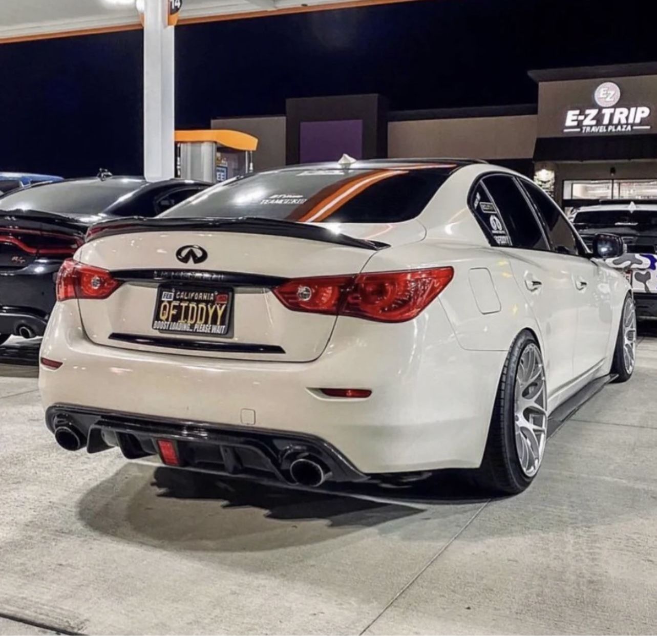 real carbon fiber roof and trunk spoiler for Infiniti q50