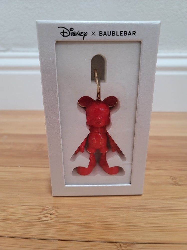 Disney x Baublebar Mickey Mouse Keychain Bag Charm Red