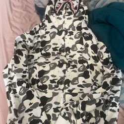 White And Black Bape Hoodie