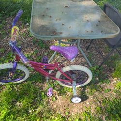 Barbie Bicycle For A Child With Training Wheels There Is No Rust At All Ready To Ride 